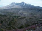 Cement-like lahars�glacial melt water & boulder slurries� scoured & buried streams draining away from the volcano.