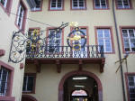 Kurpf�lzisches Museum courtyard; we loved visiting the extensive exhibits: 600,000 years of Heidelberg�s human history (Homo heidelbergensis, "Heidelberg Man", earliest evidence of human life in Europe) from the Paleolithic Age through the court of Kurpfalz (Electoral Palatinate).